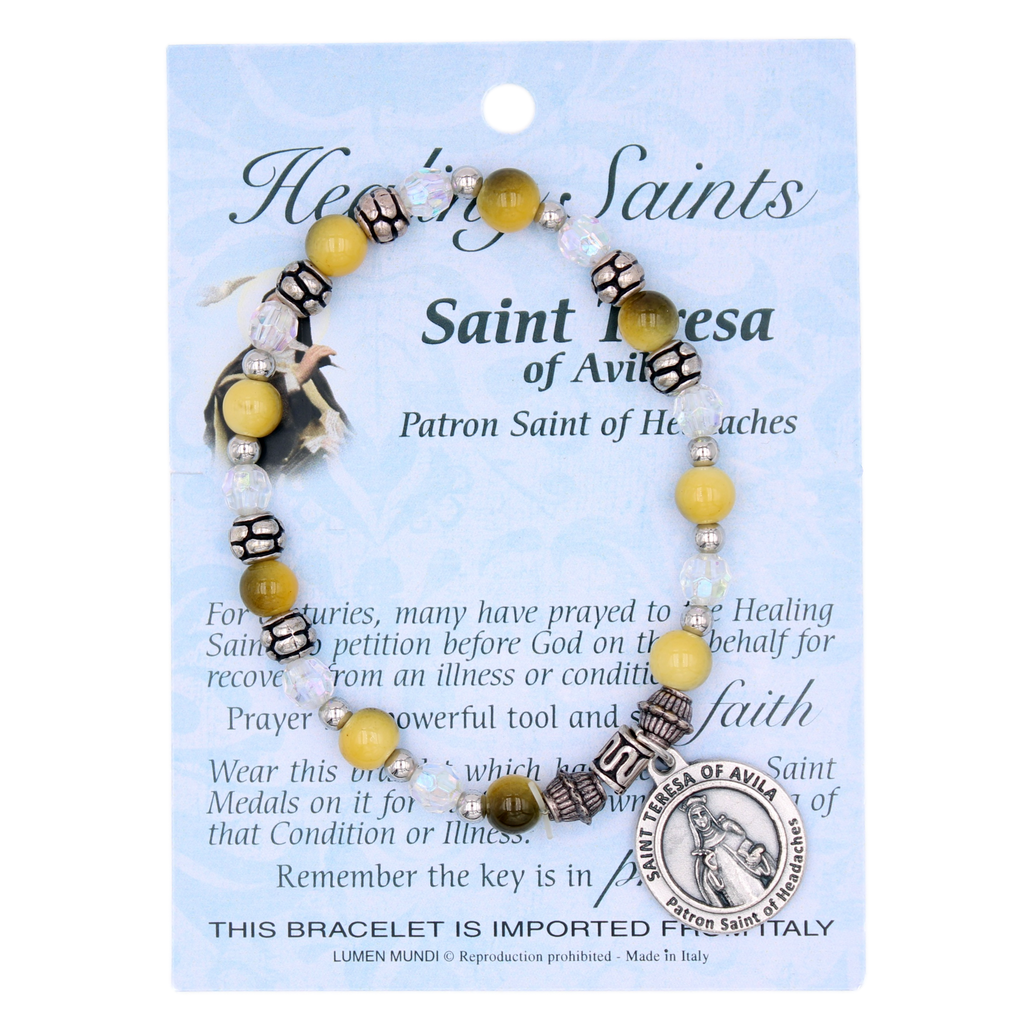 Healing Saint Italian Charm Bracelet - Teresa of Avila- Pack of 4