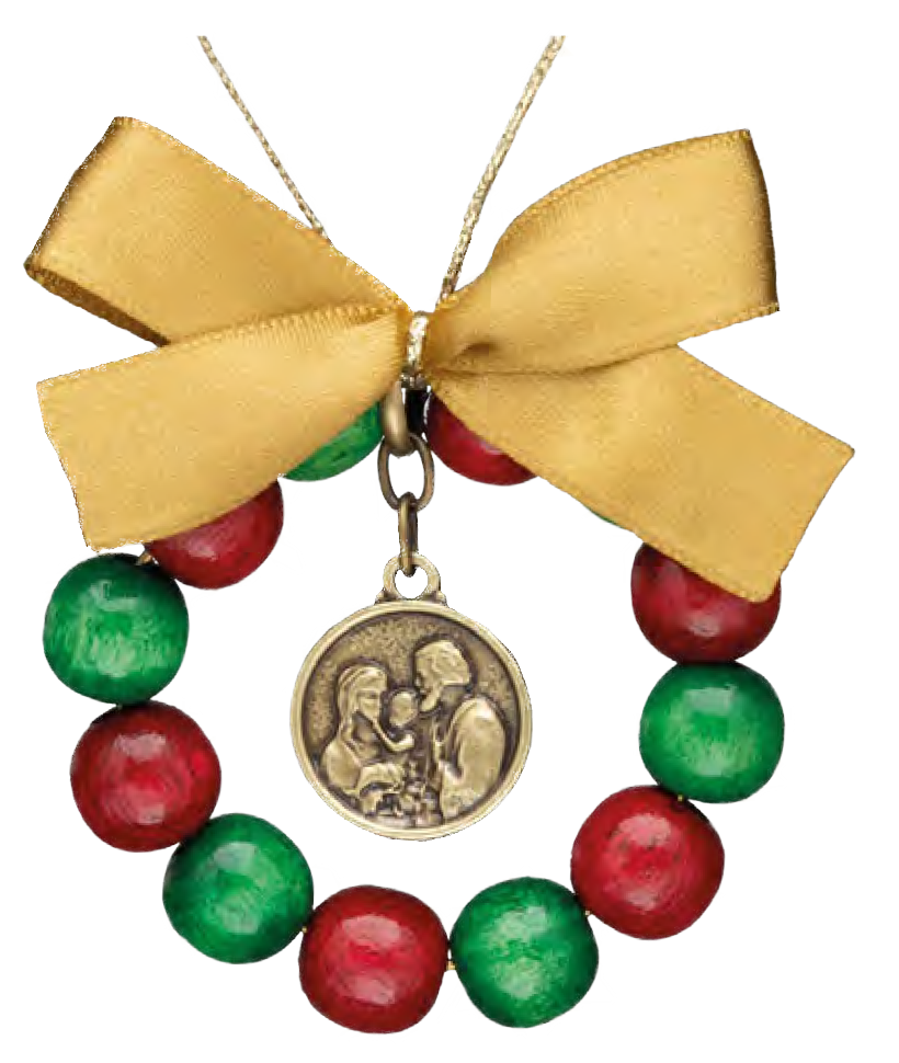 Christmas Keepsake Wreath - 12mm Beads