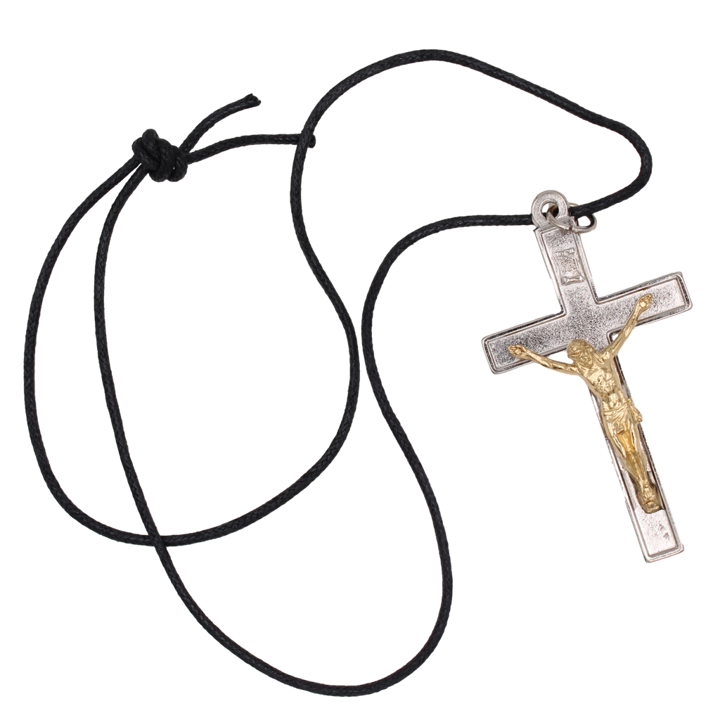 Silver Tone Crucifix with Gold Tone Corpus