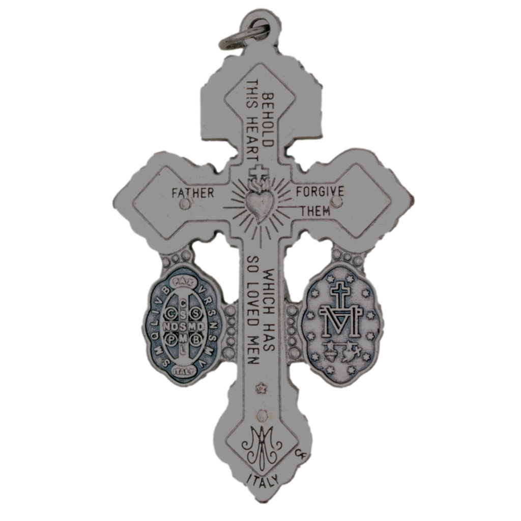 Gunmetal Colored Special Pardon Pendant/Rosary Crucifix