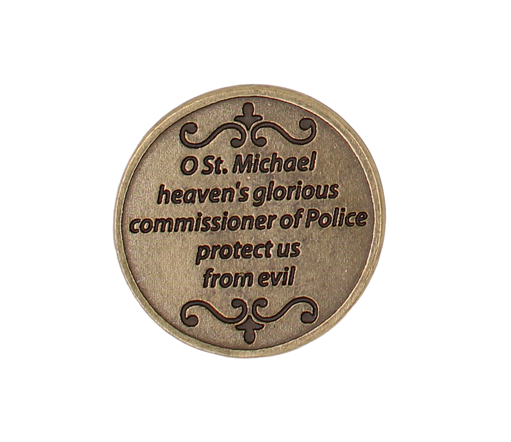 Italian Tokens - Police Prayer - St. Michael - Brass