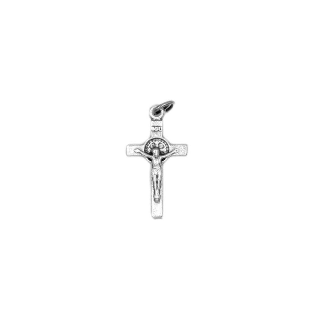 Saint Benedict Silver Tone Bracelet Cross