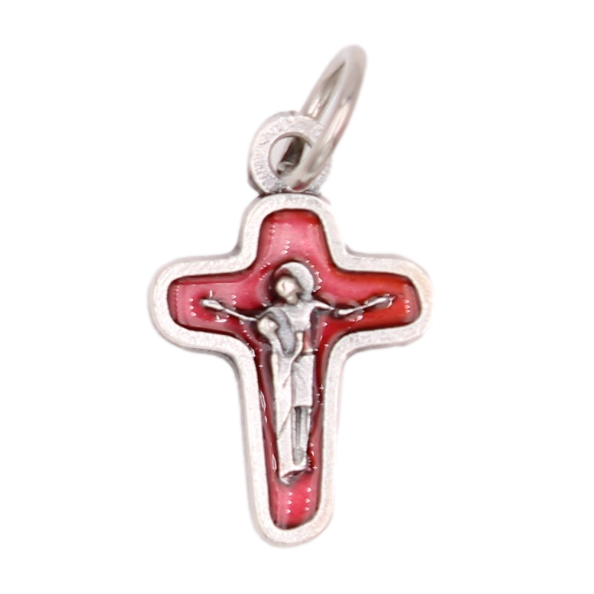 Enameled Mary Crucifix Bracelet Pendant
