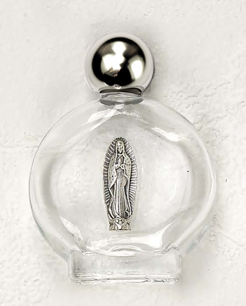 Lady of Guadalupe Small Silhouette Glass Holy Water Bottle - Pack of 12
