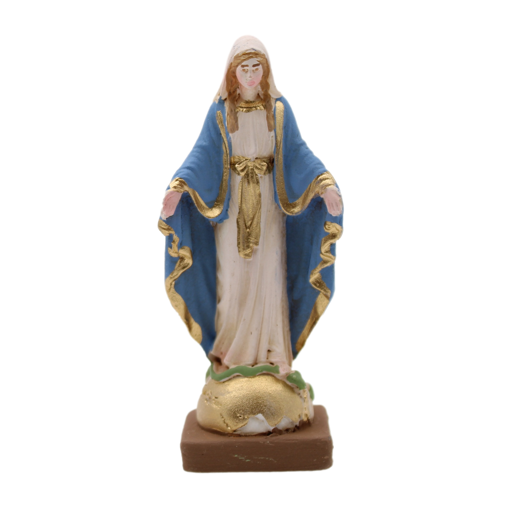 Miraculous Colored Resin Statue with Gold Trim - 2.75"