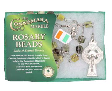 Connemara Marble Links of Eternal Beauty Rosary with Square Beads