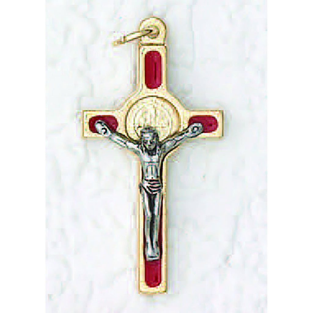 Saint Benedict Gold Tone Enamel Crosses - 10 Options