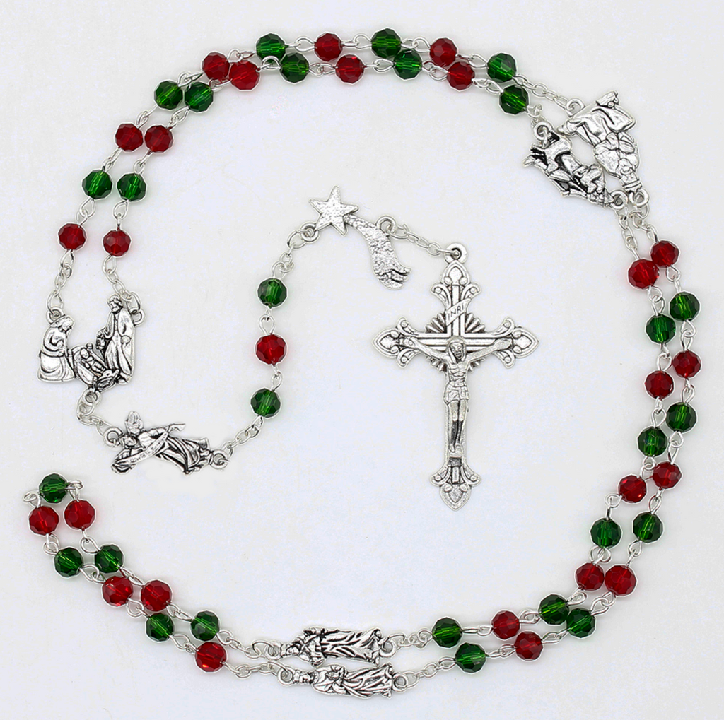 Red and Green Christmas Rosary