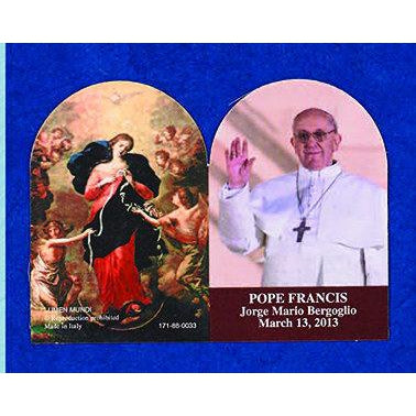Pope Francis/Untier of Knots- Arched Folding PVC Prayer Card - Pack of 25