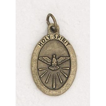 Holy Spirit Premium 1 inch Brass Tone Double Sided Medal - 4 Options
