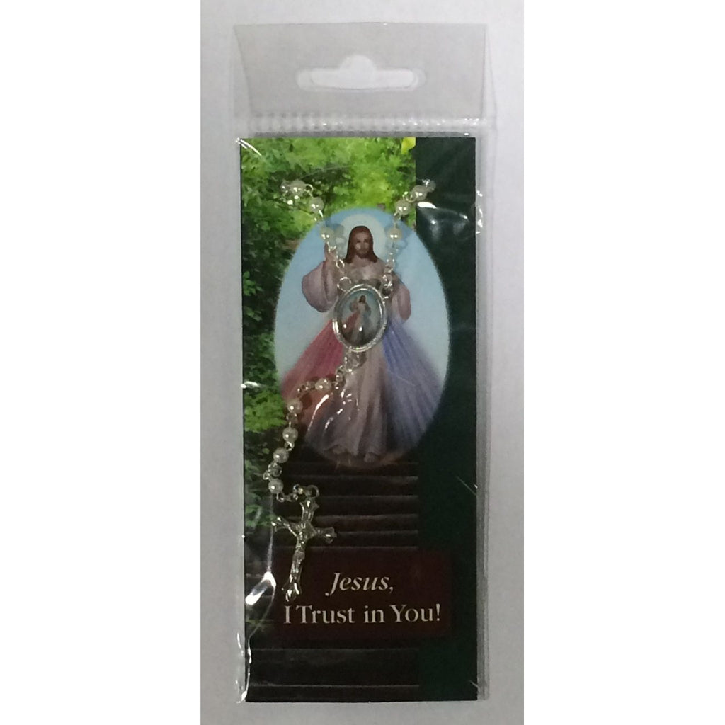 Divine Mercy- 4mm Devotional Rosaries (packs of 6)