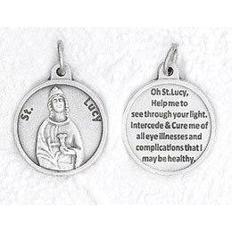 3/4" Medal- St Lucy- PACK OF 25