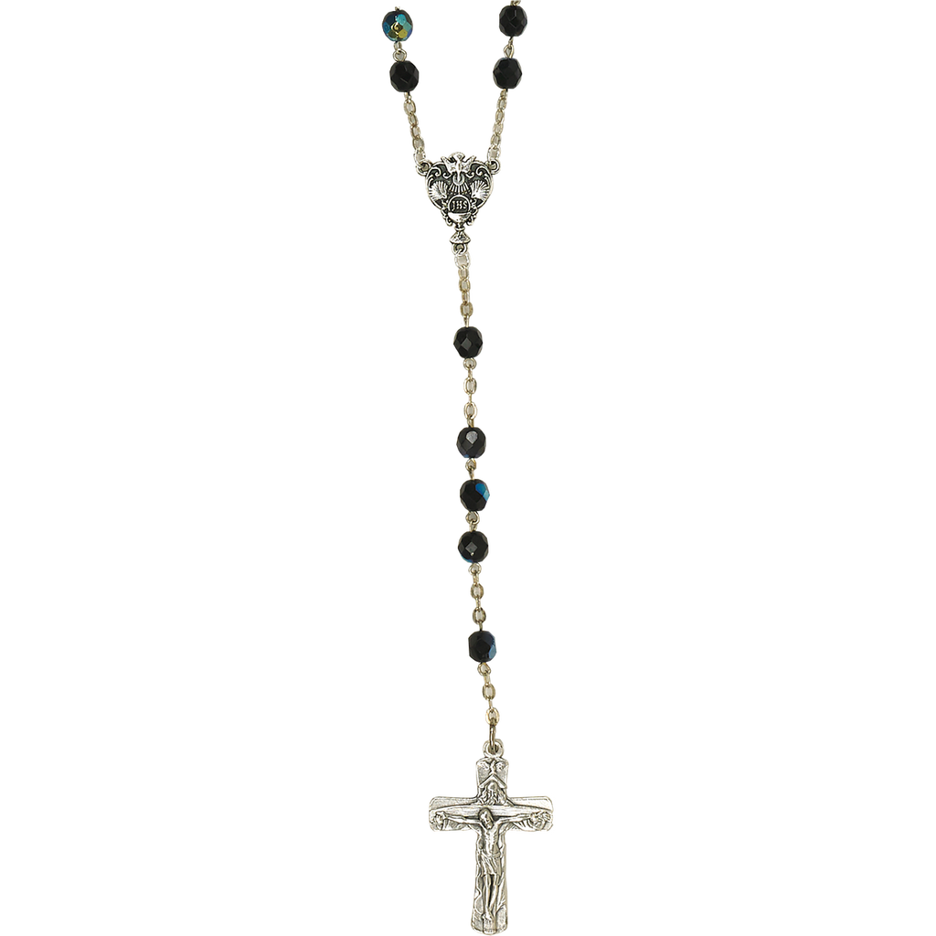 Black Glass RCIA Rosary