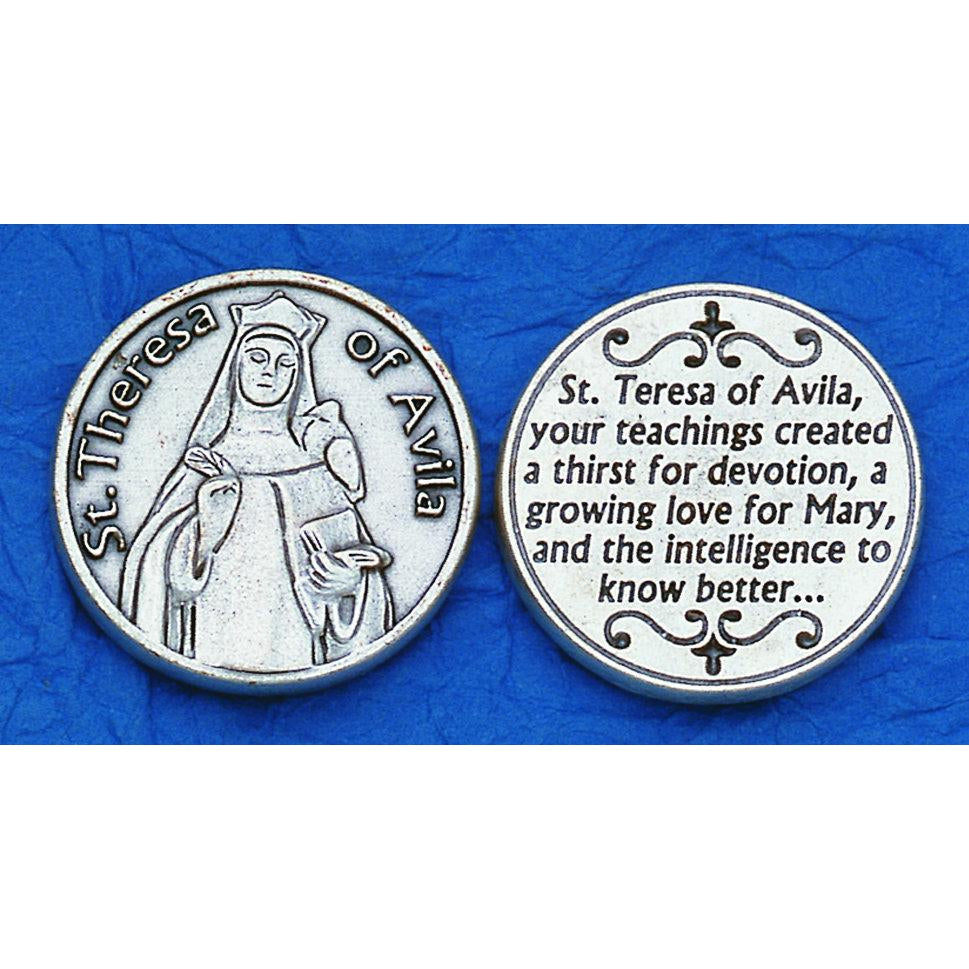 Saint Teresa of Avila Pocket token - Pack f 25