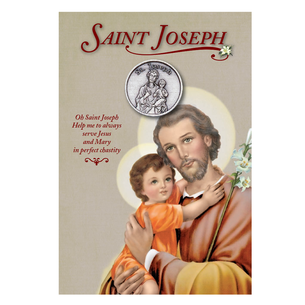 St. Joseph Greeting Card with Medal