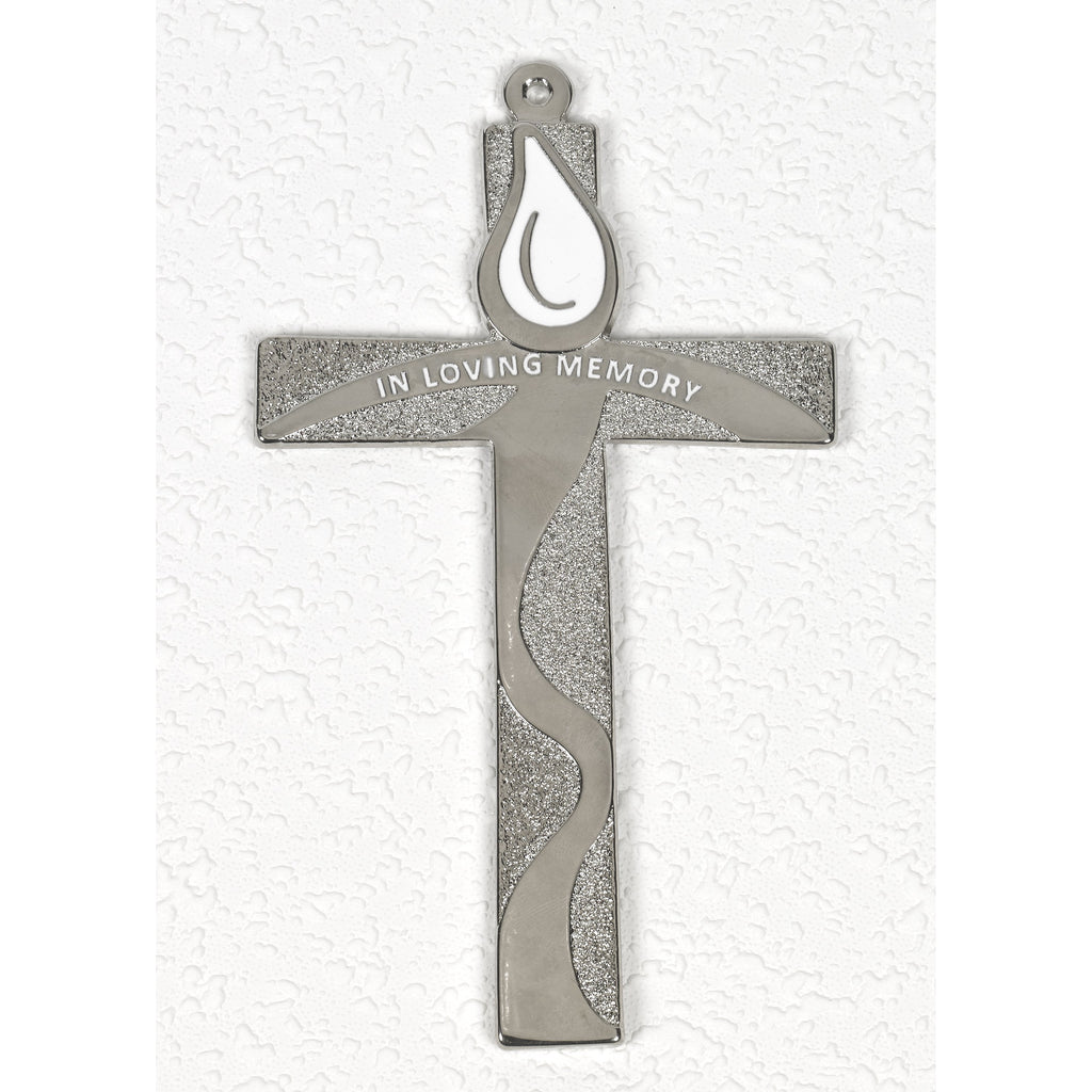 In Loving Memory Silver Tone Wall Cross - 2 Options