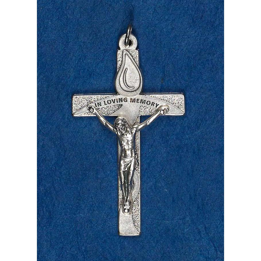 In Loving Memory Silver-tone 3 inch Crucifix