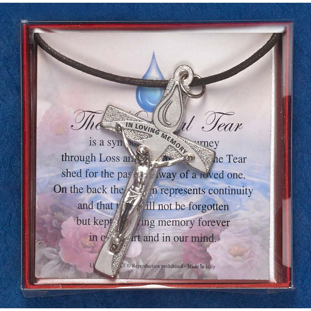 In Loving Memory Silver-tone 3 inch Crucifix