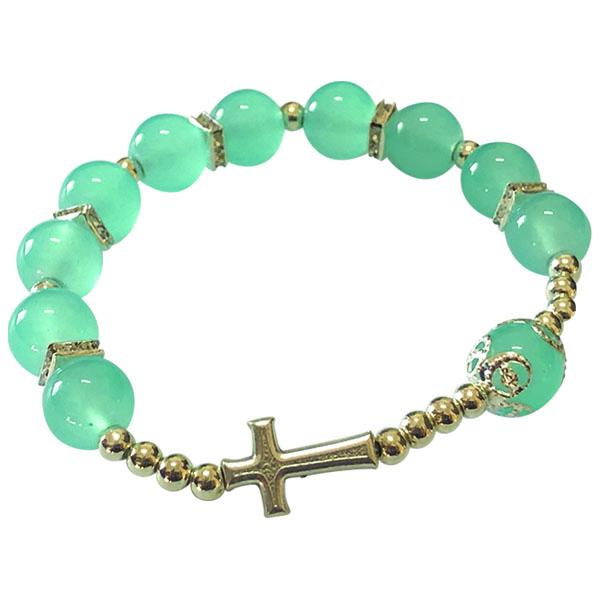 Turquoise Cross Stretch Bracelet