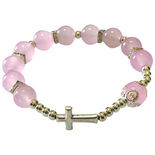 Light Pink Cross Stretch Bracelet