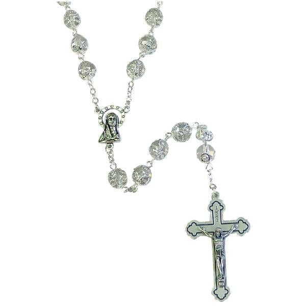 Premium FIligree Bead Rosary - Clear
