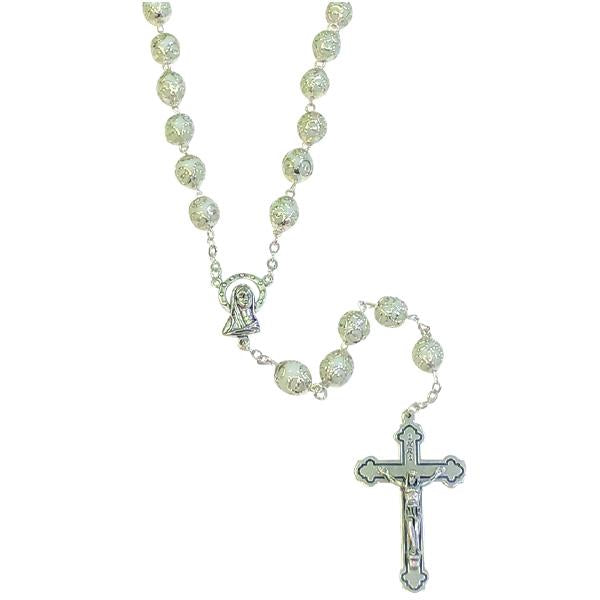 Premium FIligree Bead Rosary - Imitation Pearl