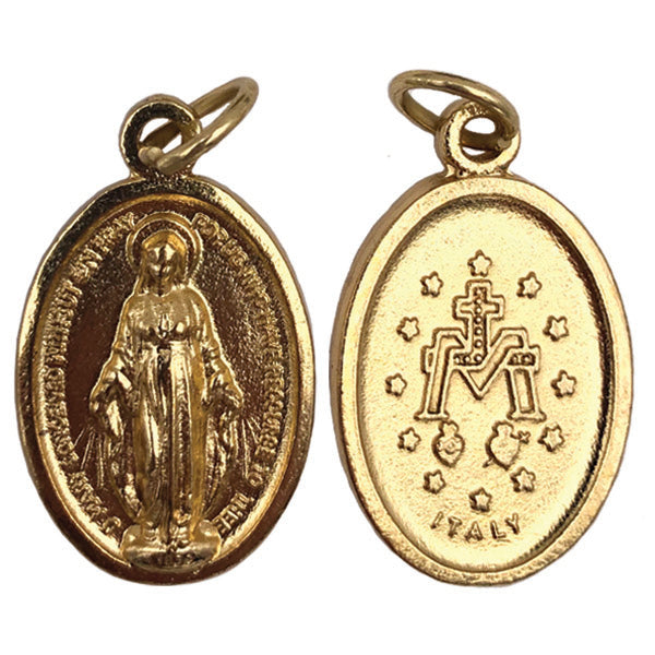 Gold Tone Double Sided Miraculous Medal - 3 Options