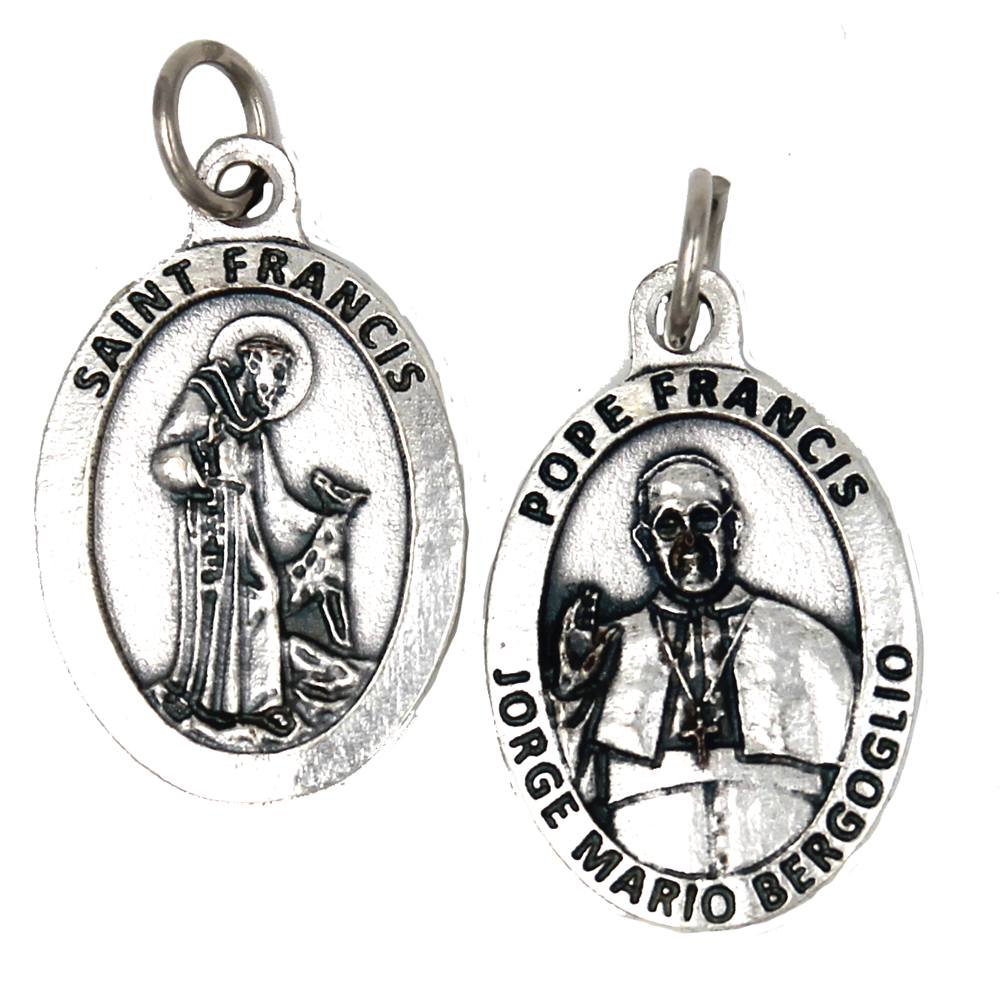 Pope Francis/Saint Francis Pray for Us Medal - 4 Options