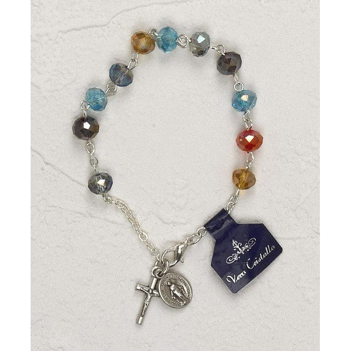 Multi color Crystal Rosary Bracelet - Pack of 4