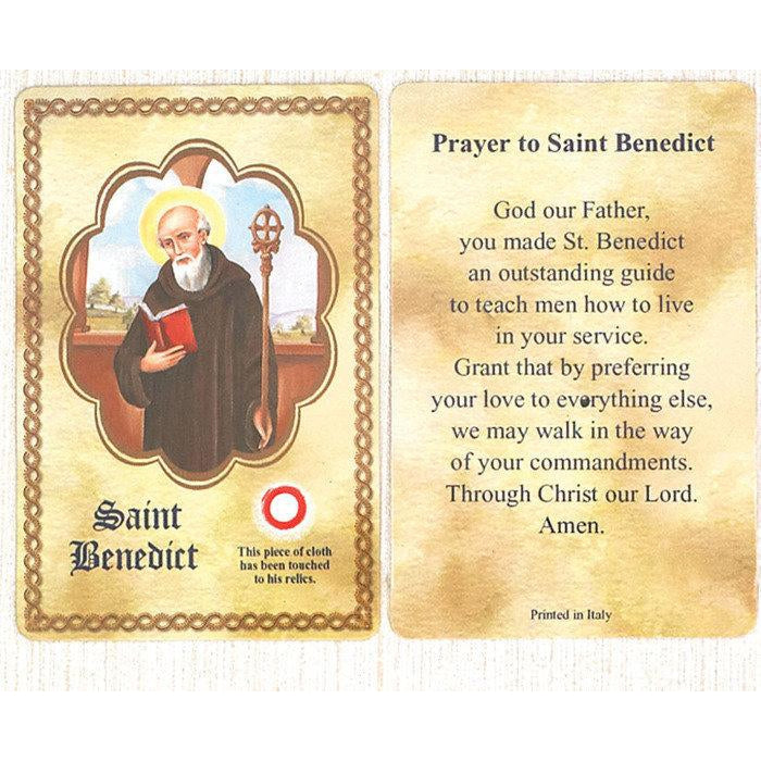 Relic Card Saint Benedict - Pack of 25