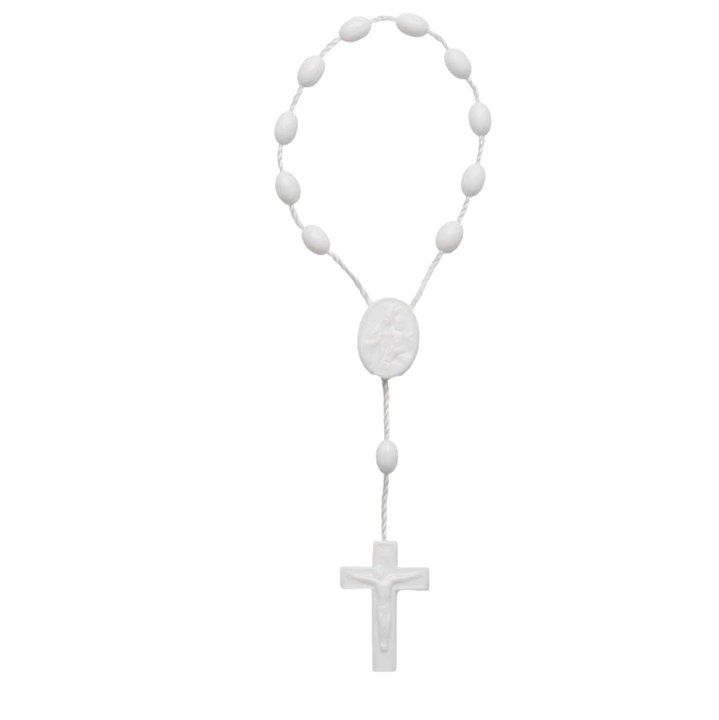 White Plastic One-Decade Rosary