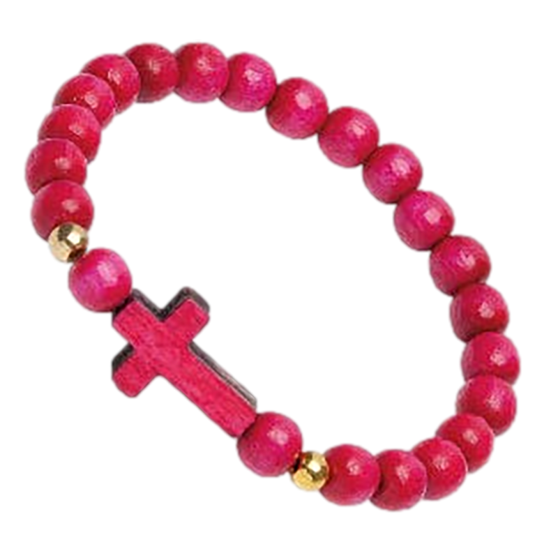 Pink Bracelet with Cross