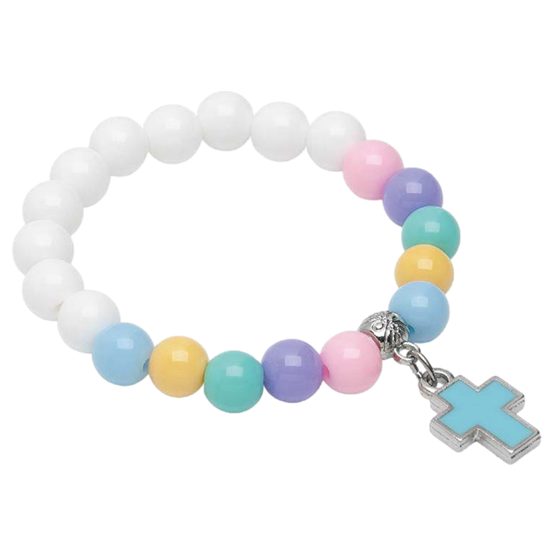 Multicolor Girls Cross Bracelet