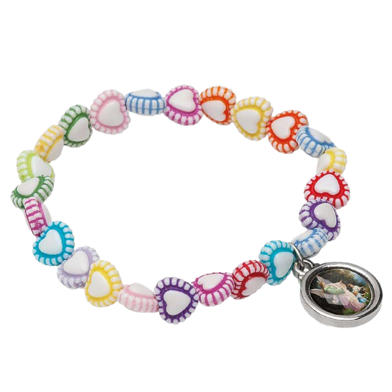 Girl's Guardian Angel Flower Bracelet