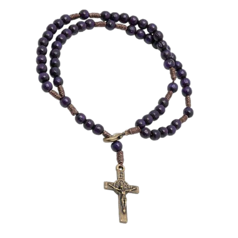 Purple Camp Rosary Bracelet