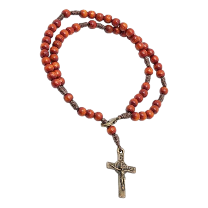 Orange Camp Rosary Bracelet