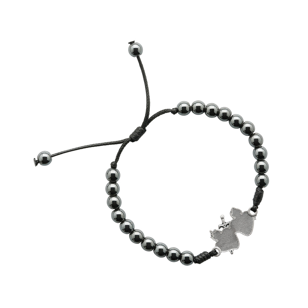 Immaculate & Sacred Hearts Hematite Bracelet