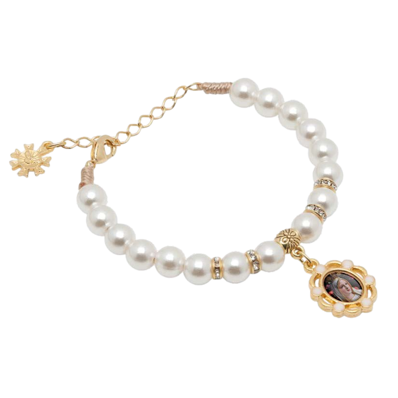 White Mary Take the Lead Rosary Bracelet