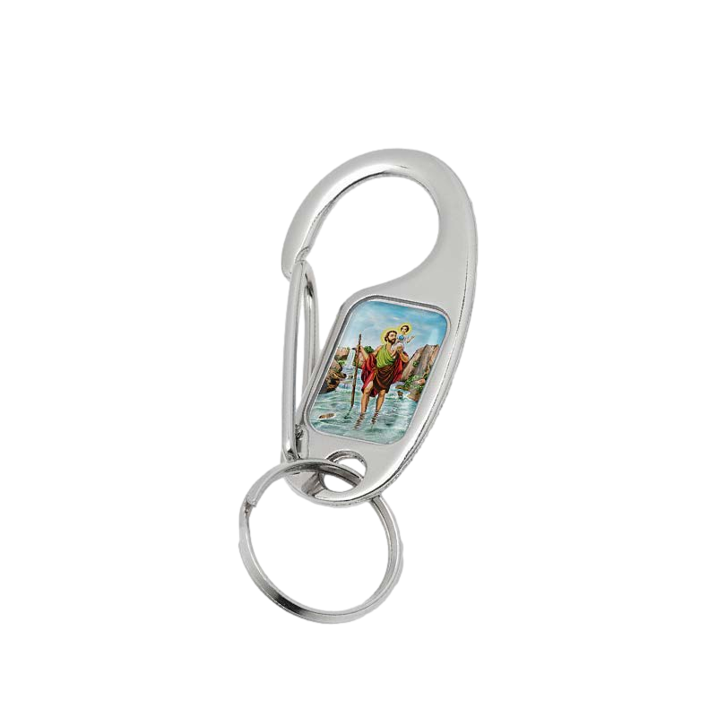 St. Christopher Karabiner Keychain