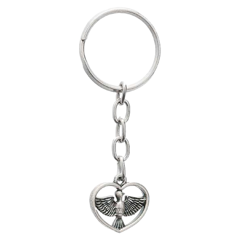 Holy Spirit Silver-Tone Keychain