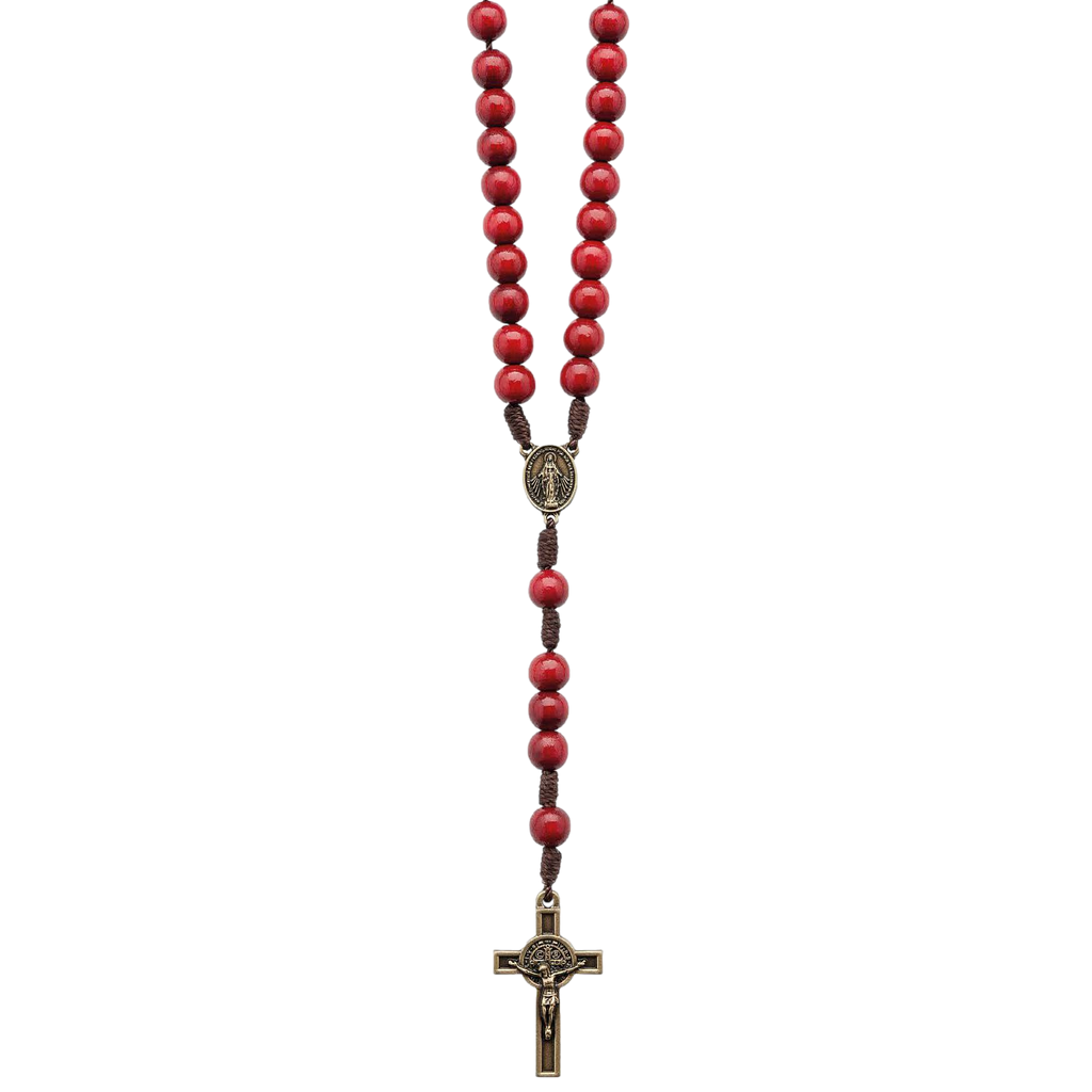 Red Camp Rosary Necklace