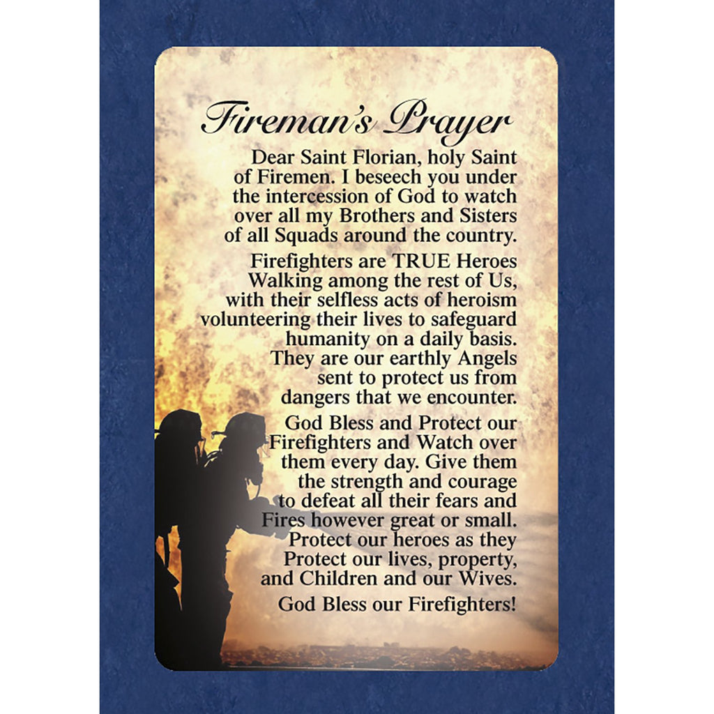Fireman's Prayer Cards