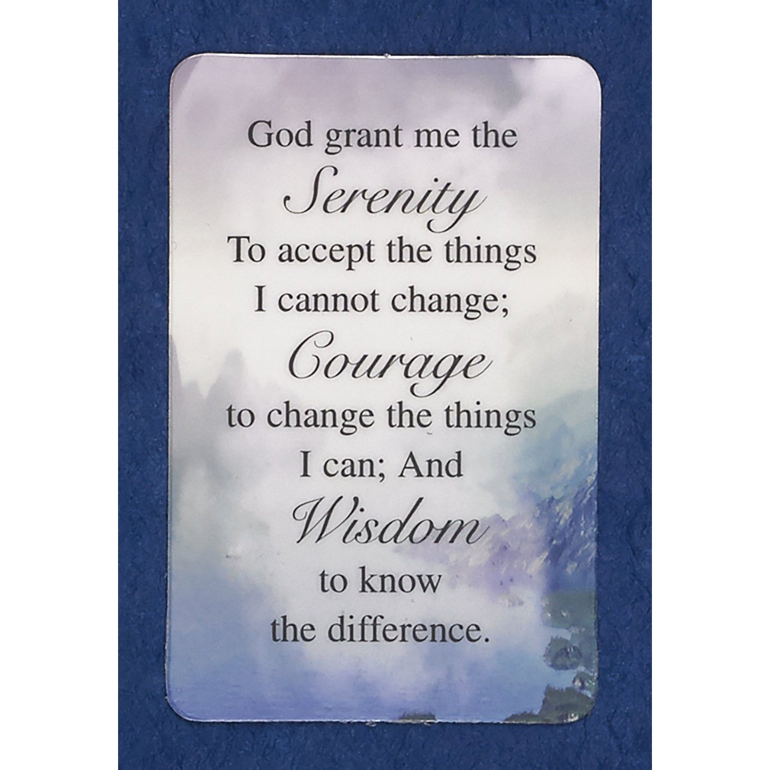 Serenity Prayer Card Serenity Prayer Card