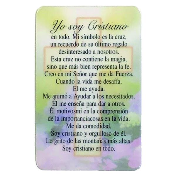 Spanish Laminated Prayer Card - Yo Soy Cristiano
