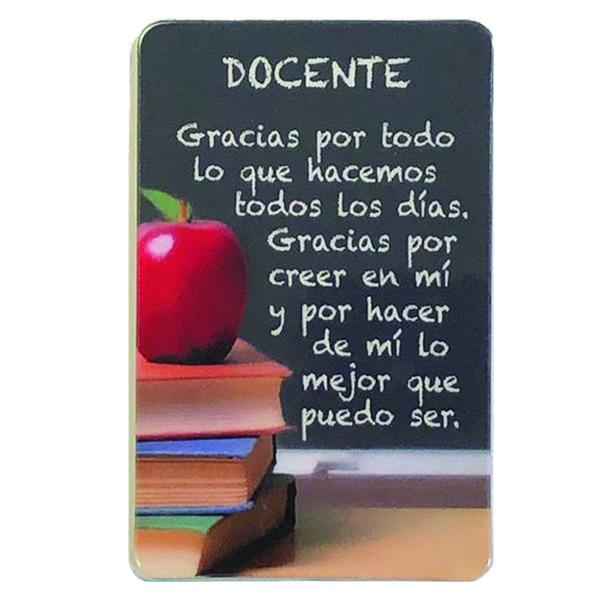 Spanish Laminated Prayer Card - Docente