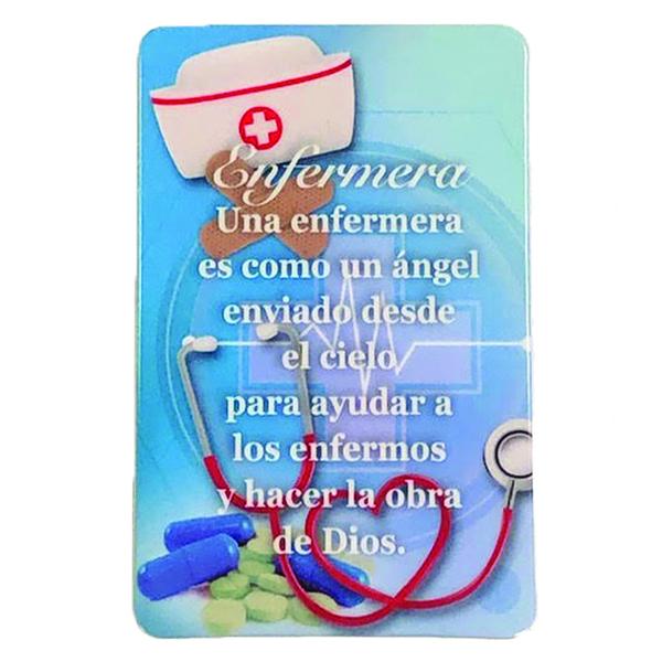 Spanish Laminated Prayer Card - Enfermera