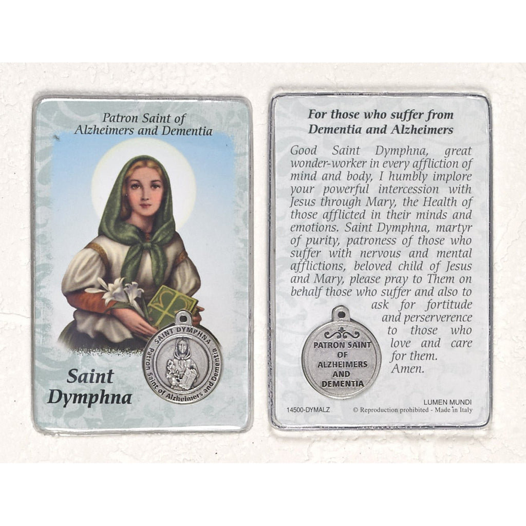 Healing Saint - St. Dymphna Card with Medal Saint Dymphna