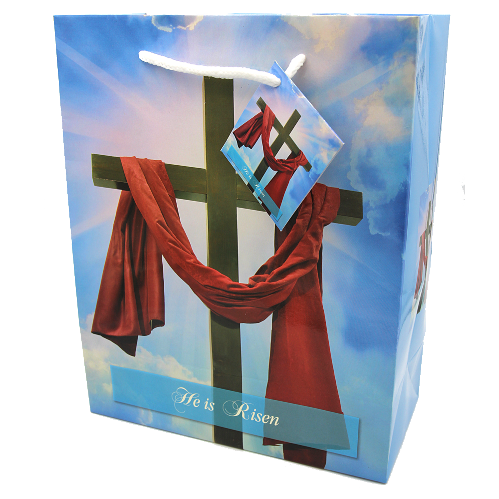 HE IS RISEN Gift Bag   Large - 9-3/4 inch x 7-3/4 inch