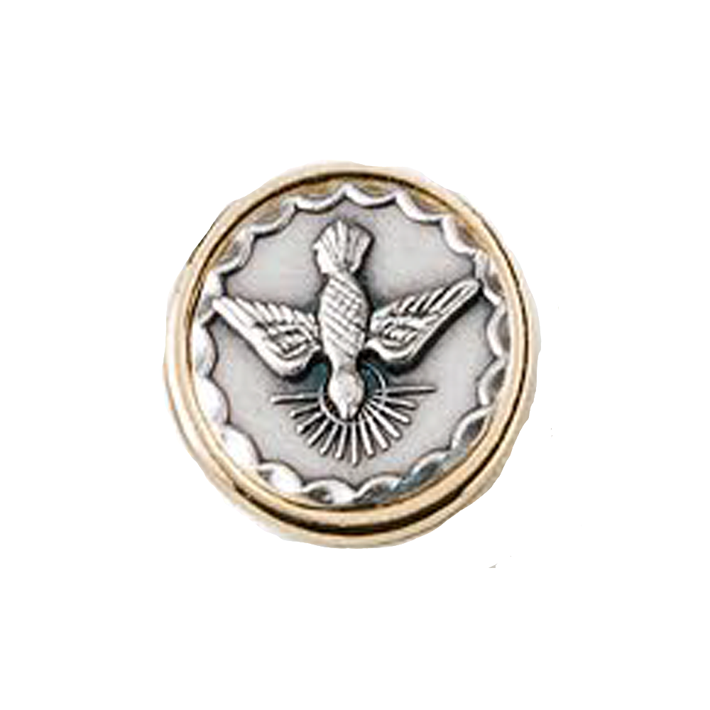 Bicolor Holy Spirit Confirmation Lapel Pin