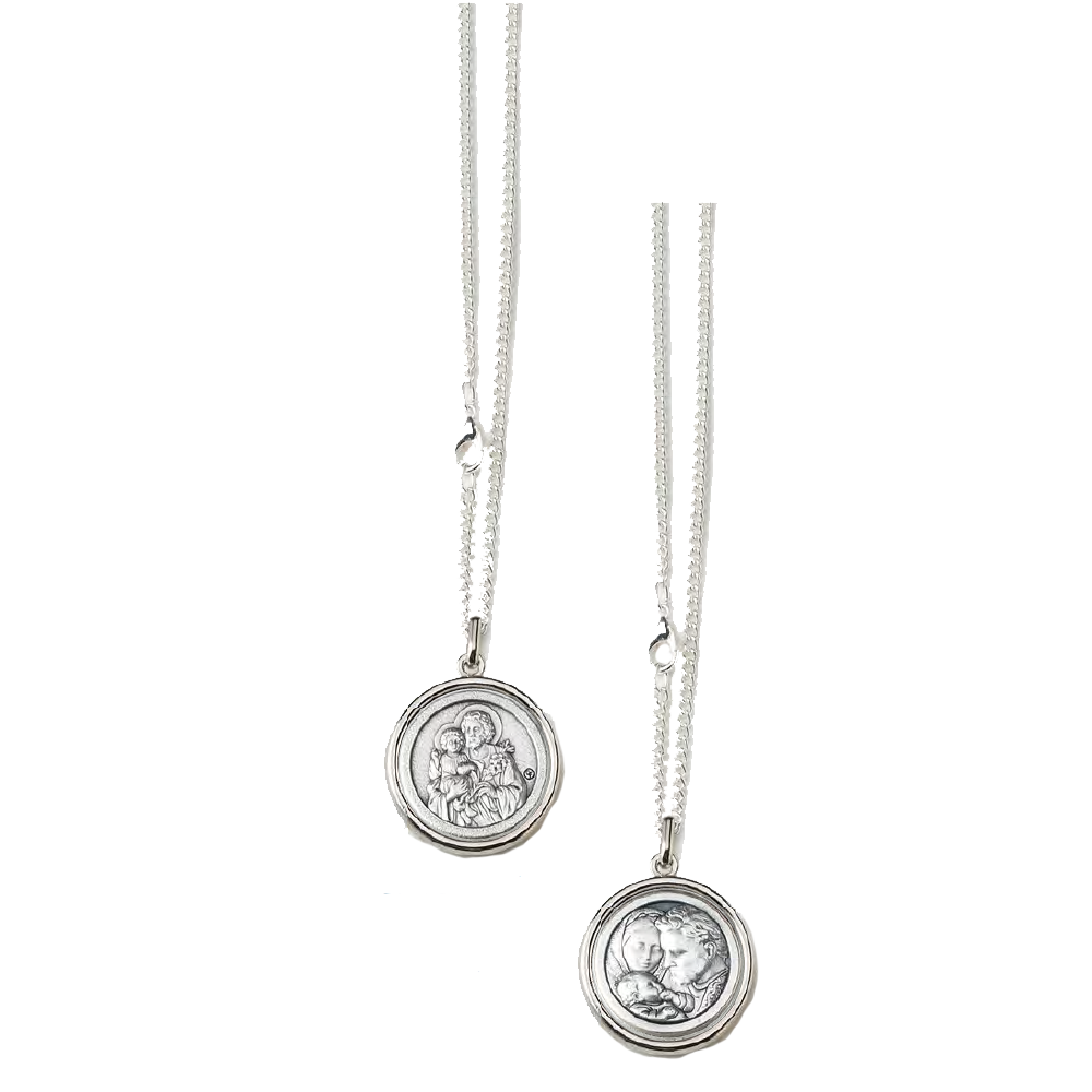 St. Joseph Silver Tone Necklace
